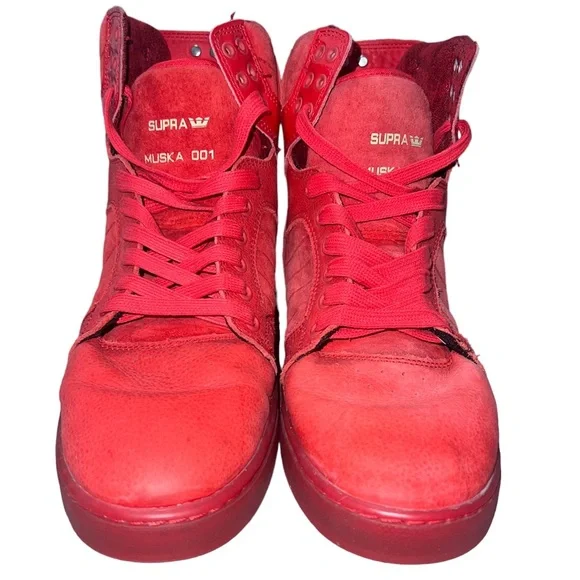 Supra Skytop Muska 001 Supra Shoes Supra Skytop Xl Muska Red Shoes